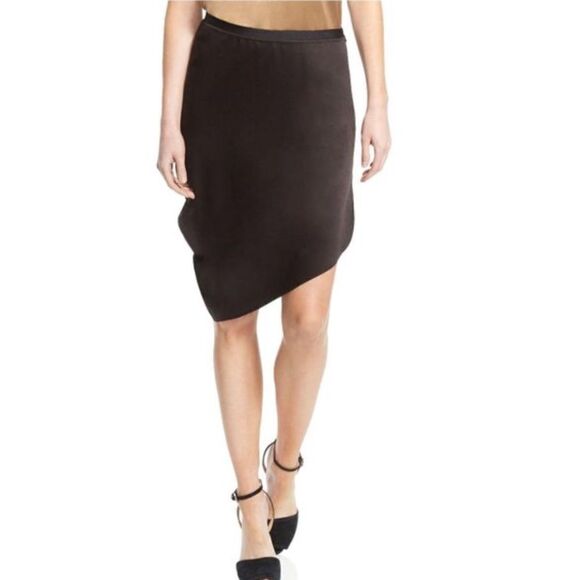 Halston Heritage Draped Asymmetric  Skirt NWT Sz 2 - Picture 1 of 8